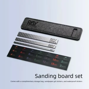 Ray Carbon Fiber Sandpaper for Model Making Sanding Board Set Waterproof Sticker Kits Hobby DIY Tool