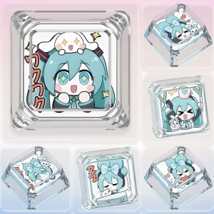 Keycap Hatsune Miku Cross Light Transmitting Single Personalized Clear Keycap For Wooting Nightmare Mechanical Gaming Keyboard