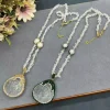 DIY accessories Glazed Maitreya Buddha pendant full of diamonds high-end with natural stone necklace Internet celebrity fashion