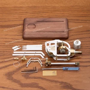 Stirling Engine Model Physics Heat Power Toy, External Combustion Generator Science Experiment Kit, Creative Desk STEM Craft