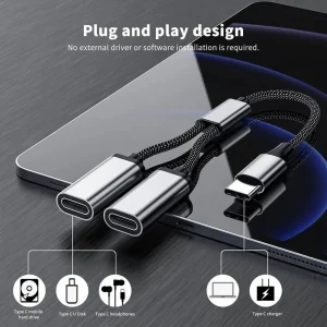 Multi USB Hub Extensions 3/2 Port Type C Hub USB Splitter Fast Data Transmission OTG Adapter For PC Laptop Pro