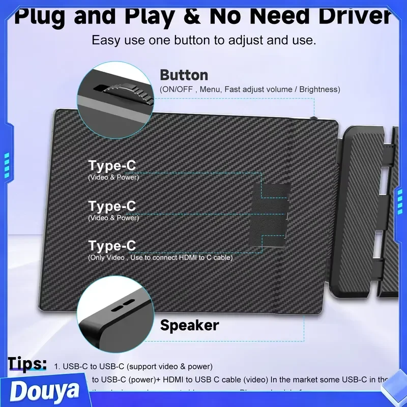 S2 Trendy Electronic Gadgets 2024 Triple Laptop Screen Extender Dual 14inch 1080P HD Portable Monitors for Gaming Coding - Image 5