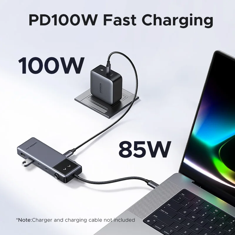 UGREEN Uno USB C HUB 6-in-1 4K60Hz PD100W 10Gbps USB3.2 Splitter Adapter for Laptop Macbook Pro Air USB Expander Docking Station - Image 5