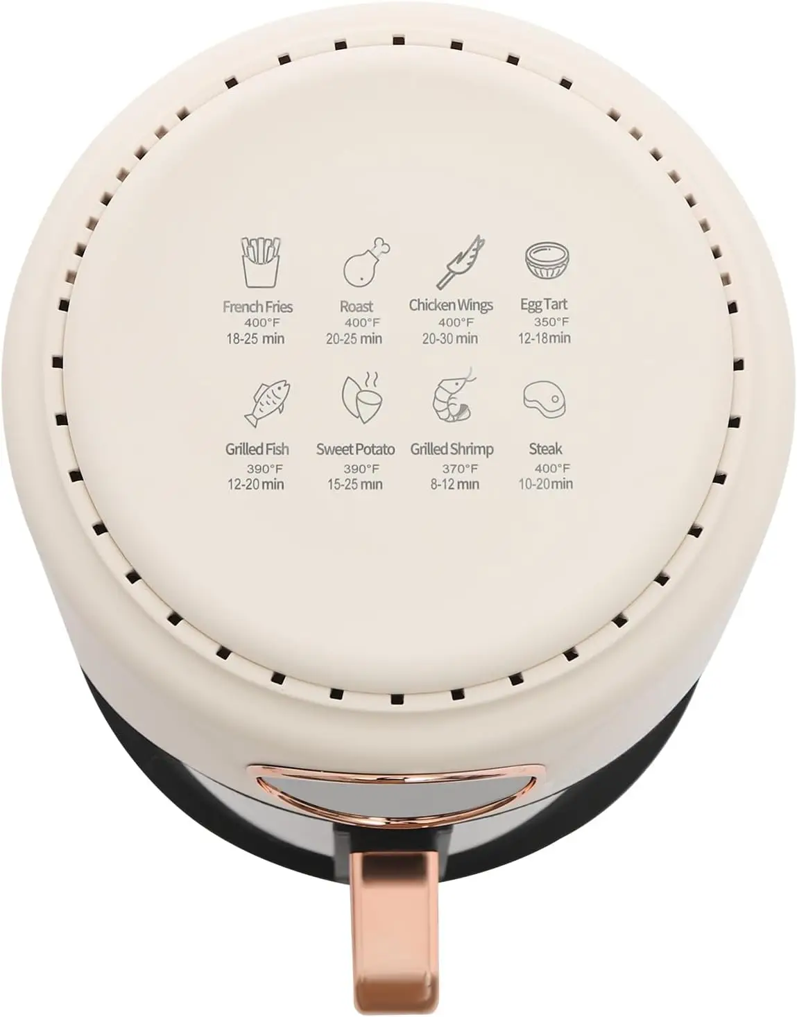 3.81Qt Air Fryer, Portable Glass Air Fryer Compact Smart Air Fryer Oven 8 Preset Modes with Digital Display Fast Preheat for Home Kitchens, Restaurants, Family Gatherings, Outdoor Picnics (White) - Image 7