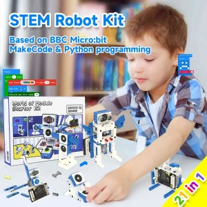 Microbit V2 Smart Robot Car Kit Programmable STEM Sets Coding Science Educational DIY Electronics Project For Kids