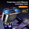 Dual USB Cigarette Lighter Car Charger 3.1A Fast Charging Car Splitter 150° Rotatable Cars Power Adapter Car Socket Extender New
