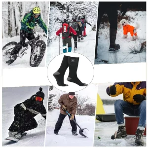 Anti-Cold Rechargeable Heating Socks With Battery Box Thermal Heated Socks for Men Women Outdoor Camping Ski Winter Sports Warm