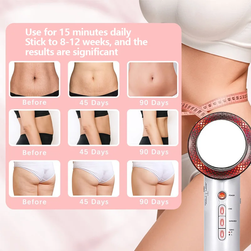 Reduction 3 in 1 EMS Infrared Ultrasonic Body Massager Anti Cellulite Fat Burner Weight Loss Infrared Slimming Machine - Image 3