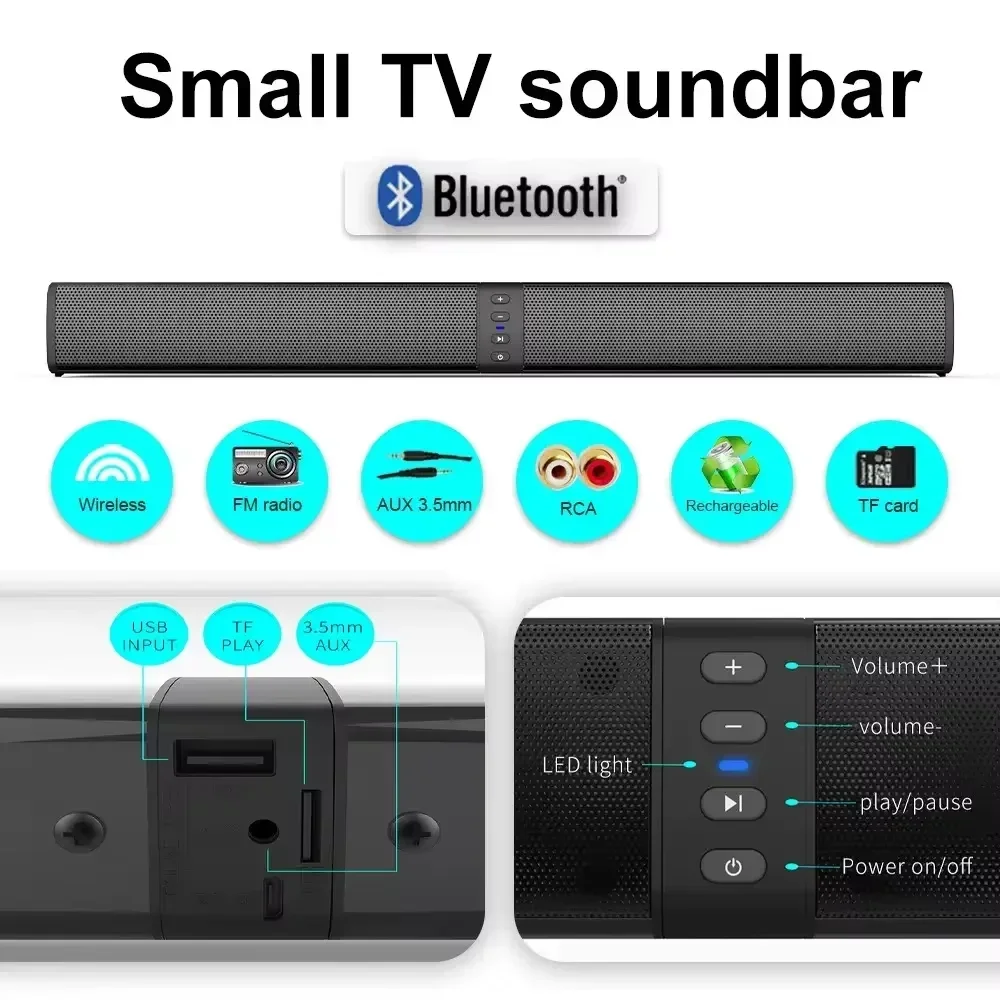 BS-36 Super Power Sound Blaster Wireless Bluetooth Speaker Surround Stereo Home Theater Subwoofer for TV And Projector