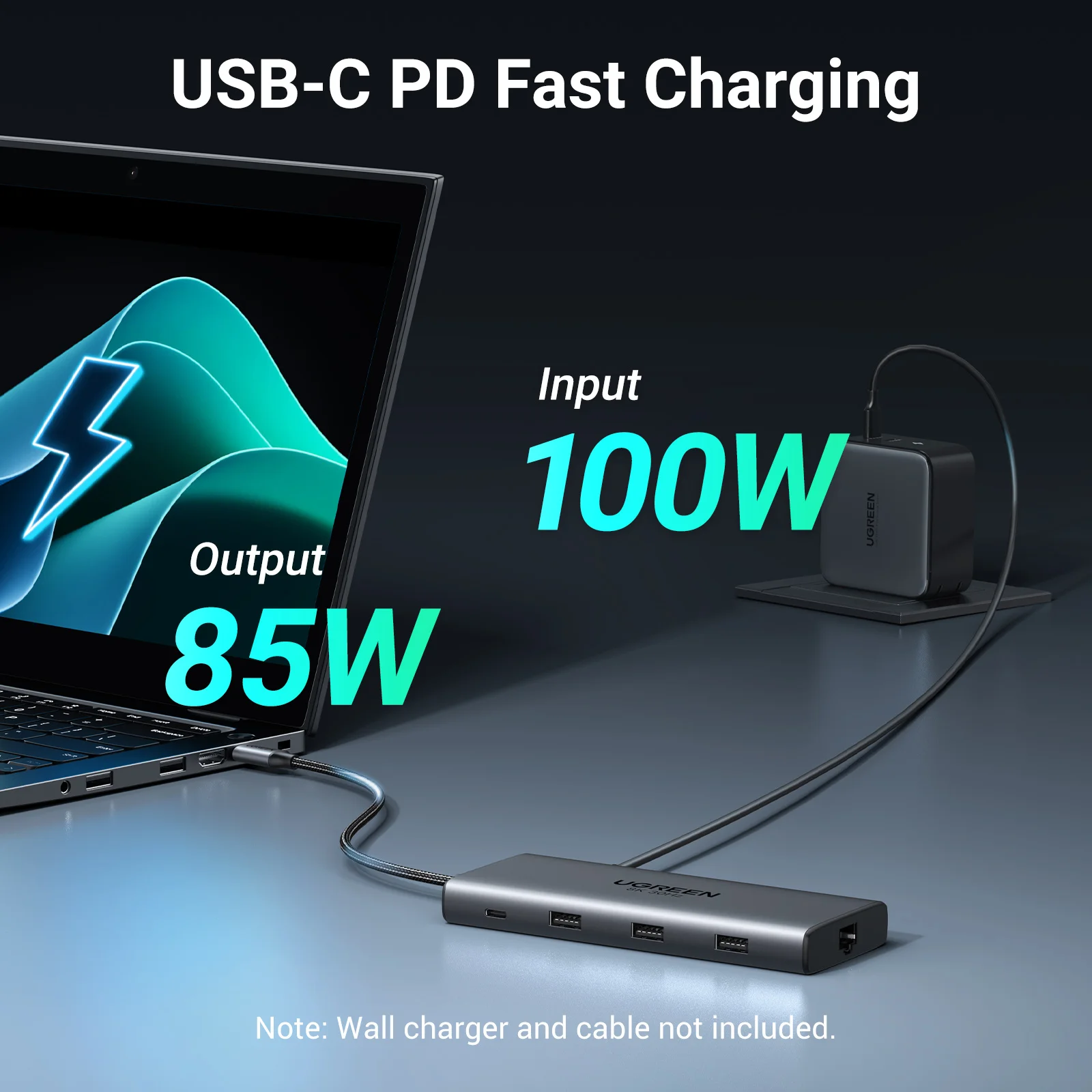 UGREEN Dual HDMI USB-C HUB 8K 4K HDMI Adapter 10 in 1 Splitter with RJ45 USB3.0 PD 100W Dock for MacBook Pro Air Laptop USB HUB - Image 5