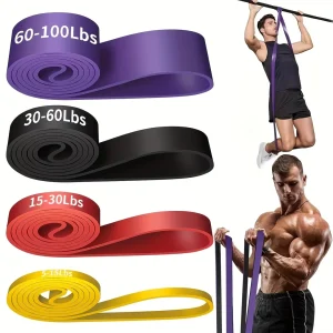 1pc Stackable Heavy Tension TPE Resistance Band Set - Anti-Snap for Home Gym Muscle Strength & Body Stretching Yoga Gym