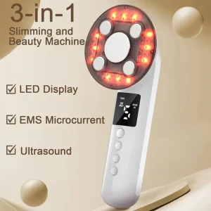 3 IN 1 EMS Ultrasound Machine Body Slimming Vibrating Massager Anti-Cellulite Fat Burner Facial RF Infrared EMS LED Light Device