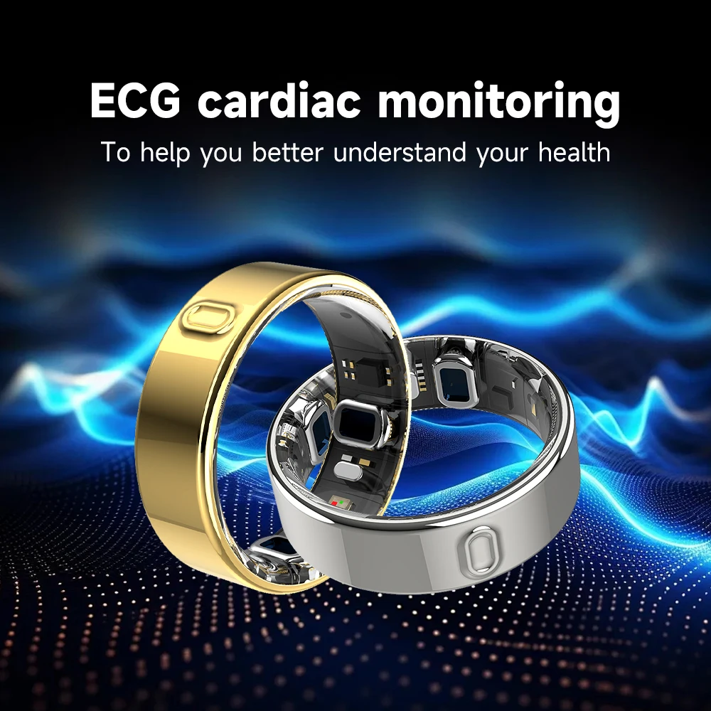 Intelligent Smart Rings Heart Rate ECG EDA IP69 OEM Smart Emotions Heart Rate Sleep Manufacturers Health Smart Ring for Men - Image 4