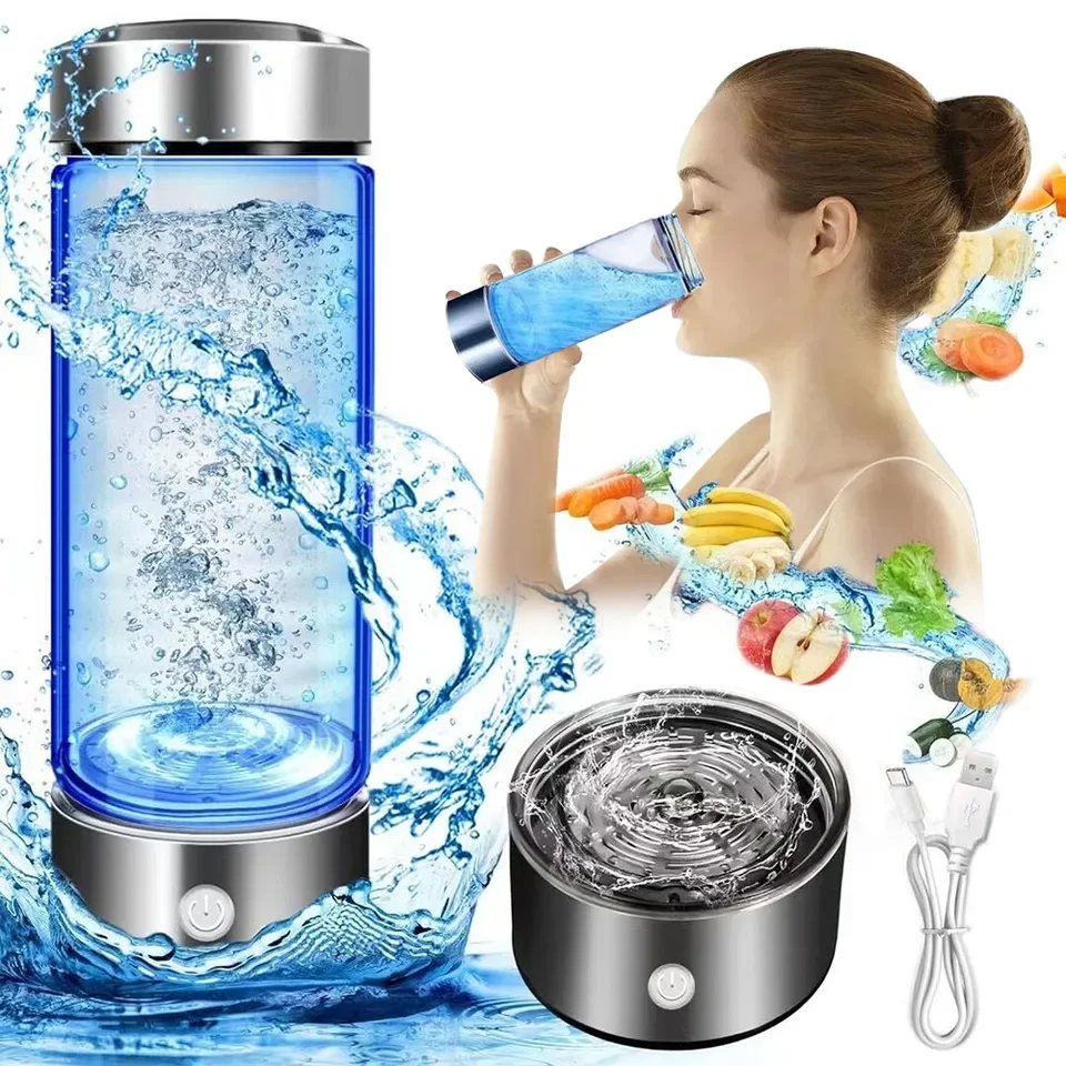 Hydrogen-rich Water Cup Portable Water Cup New USB Rechargeable Water Cup High Borosilicate Electrolytic Hydrogen Water Cup - Image 5