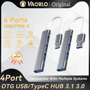 USB C HUB 3.0 Type C 4 Port Multi USB Splitter Adapter OTG For HUAWEI Xiaomi Macbook Pro 13 15 Air Pro PC Computer Accessories