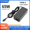 65W 20V 3.25A USB Type-C Laptop Power Adapter AC Charger For Lenovo Thinkpad X1 Carbon Yoga X270 X280 T580 P51 P52s E480 E470