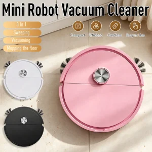3 In 1 Intelligent Cleaning Robot Lightweight Multi Function Sweeping Cleaners Compact Car Robot Vacuum for Car&Home Cleanings