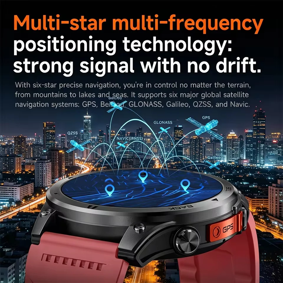 Men's GPS Smart Watch Offline Map Real-time Route Navigation Clock Man IP68 Waterproof Outdoor Watch Military Smartwatch Men - Image 3