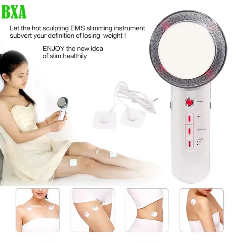 3 IN 1 EMS Ultrasound Cavitation Body Slimming Massager EMS Micro Current Weight Loss Far Infrared Facial Lifting Beauty Device - Image 2