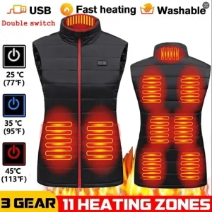 Women Heating Vest Autumn and Winter Cotton Vest USB Infrared Electric Heating Suit Women Flexible Thermal Winter Warm Jacket