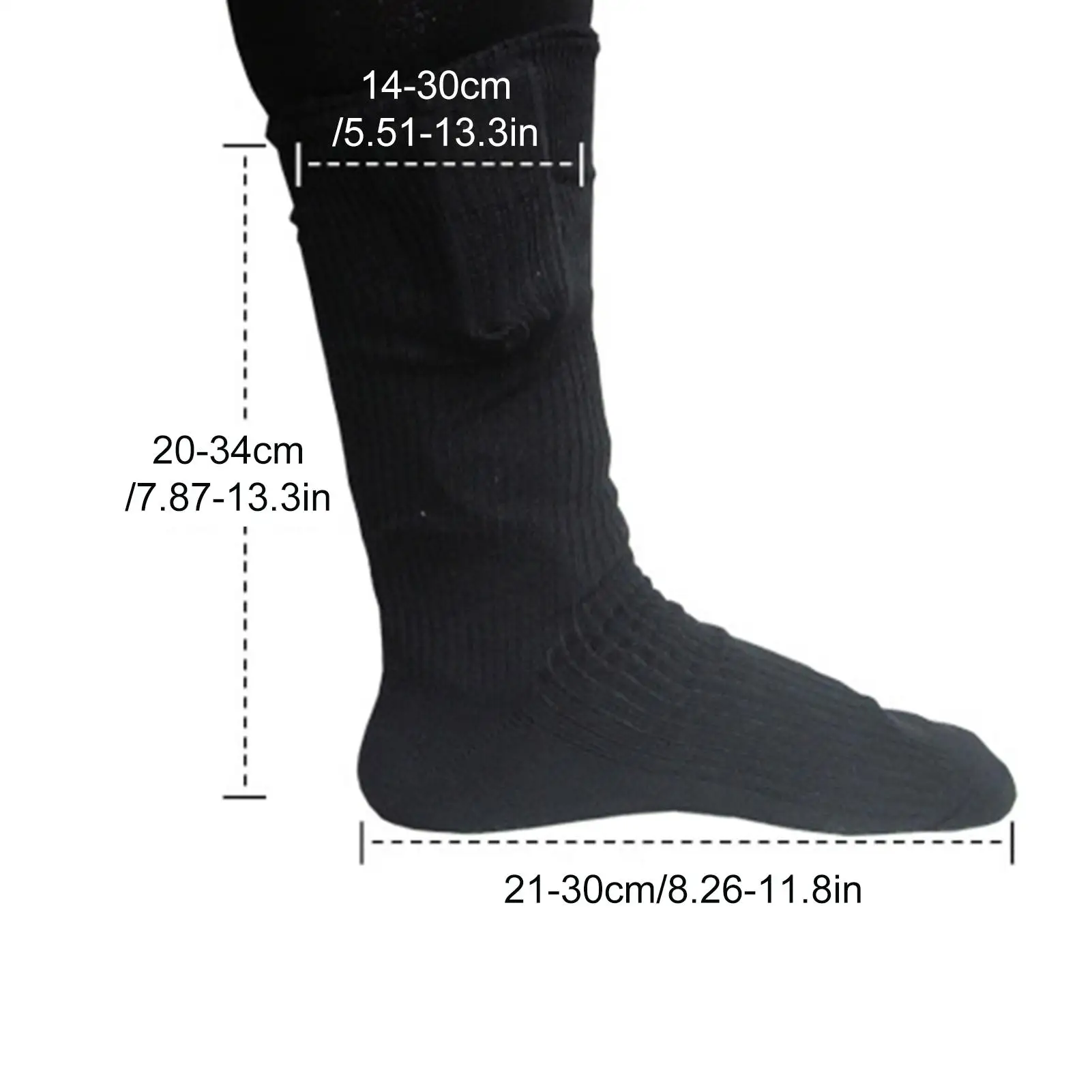 Heating socks winter USB warm socks double-layer cotton heated socks ski outdoor electric heating socks For Snowboarding Sports - Image 3