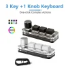 Mini Keyboard 3 Keys 1 Knob RGB Programming Macro Mechanical Keyboard Gaming Custom Switch Portable Keypad For Photoshop