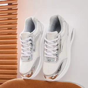Women Fashion Sports Shoes Comfortable Platform Shoes Woman Autumn Winter zapatos de mujer Gold Sequin Casual Sneakers WSH5810