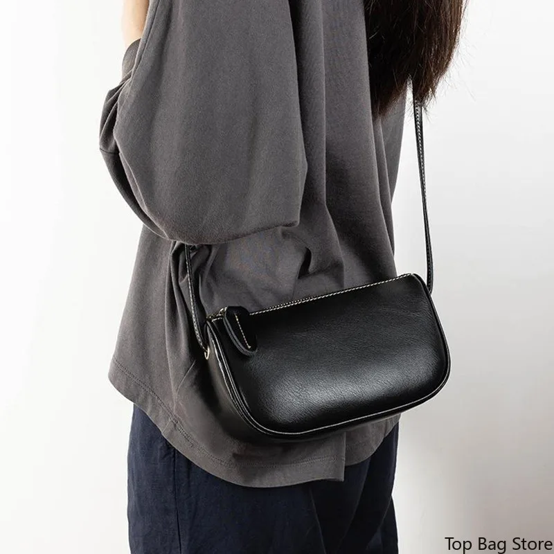 Vintage Shoulder Bag for Women Genuine Leather Sophisticated Everyday Casual Small Crossbody Bag Luxury Handbag Fashion - Image 5