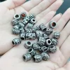 Custom Jewelry Accessories Manufacturer Metal Stainless Steel Four Leaf Clover Three-Dimensional Beads DIY Various Retro Styles