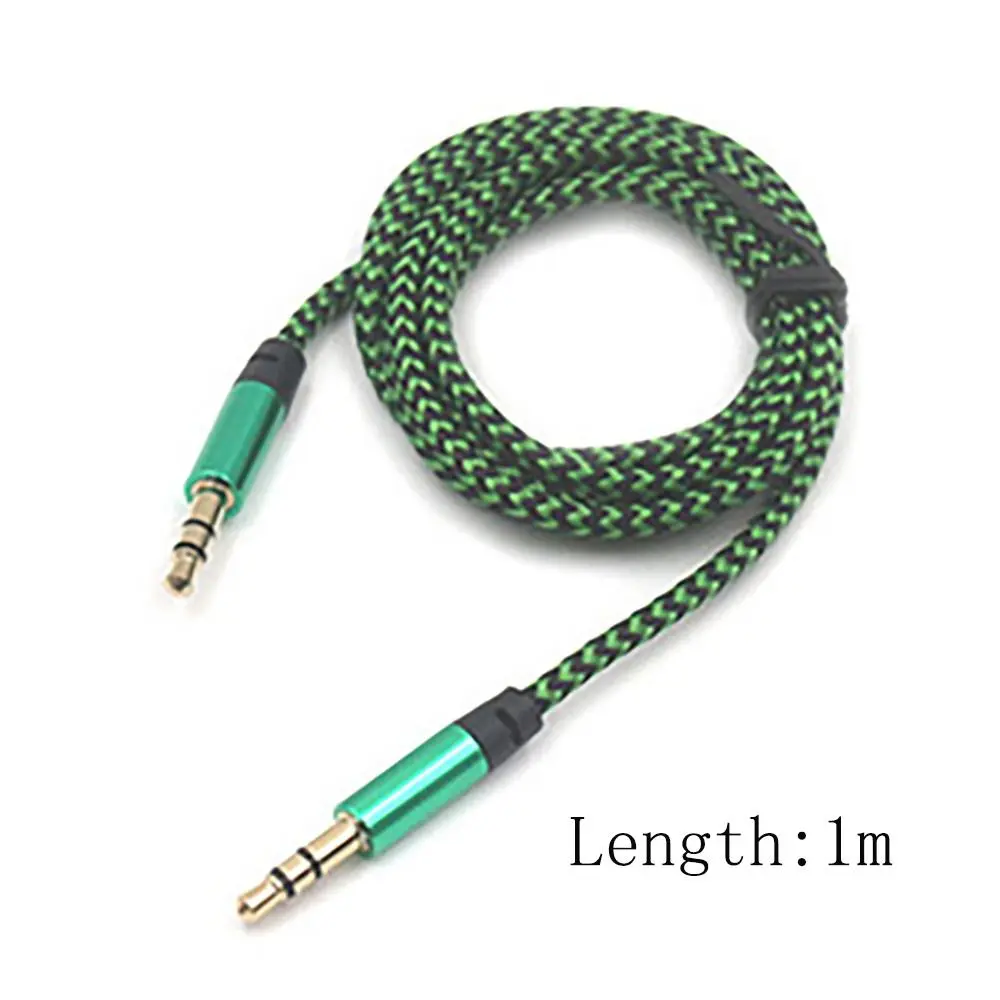 3.5mm Audio Cable Public To Public Copper Wire Core Vehicle Universal Connection Line Colour Colorful Weaving Digital Products - Image 6