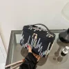 New Fabric Makeup Case Compartments Travel Daily Skincare Toiletries Storage Organizer Bag Handbag Fashion Flip Casual Commute
