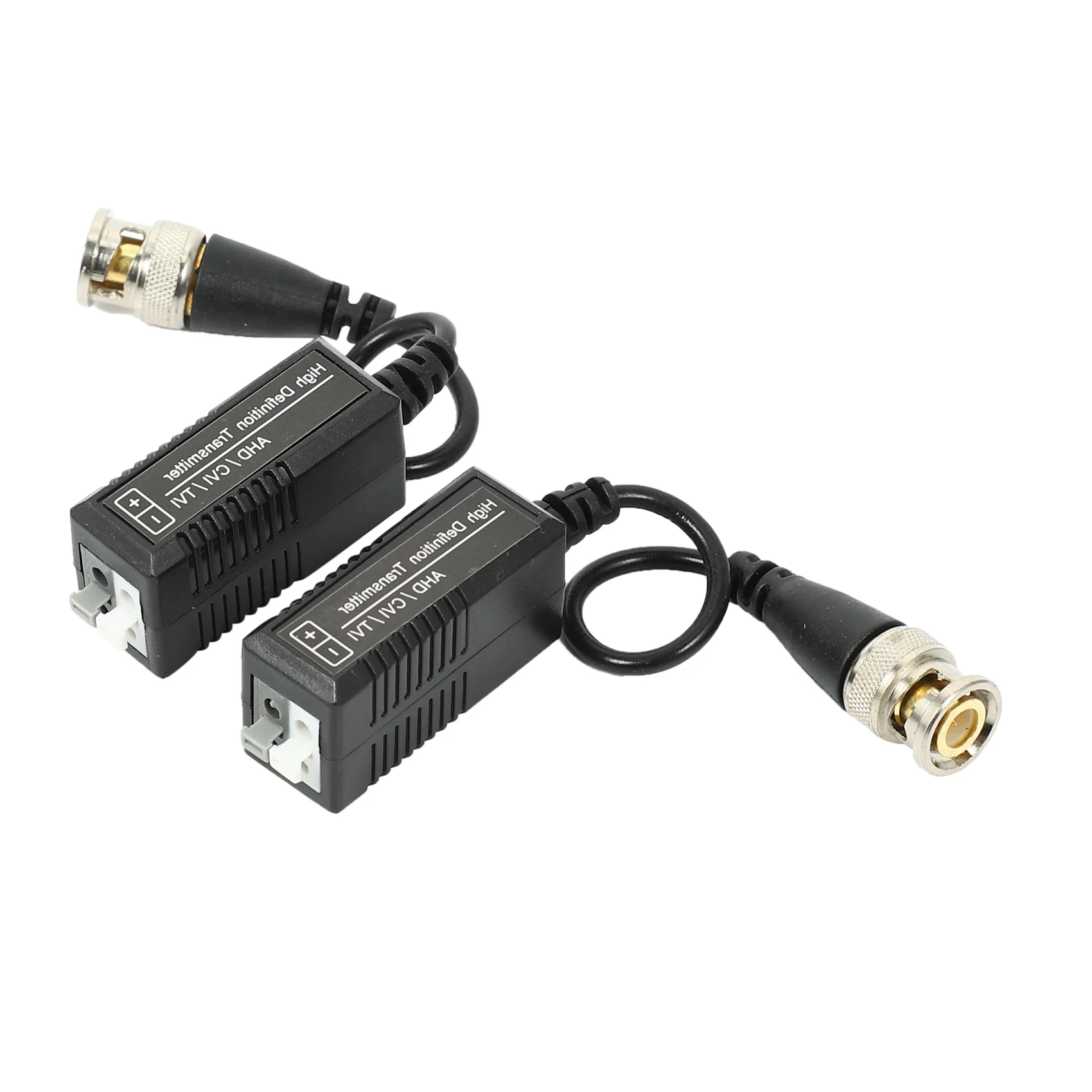4 Pairs 8 Pieces Passive Video Balun Transmitter & Transceiver with Cable for 1080P TVI/CVI/TVI/AHD/960H DVR Camera CCTV System, - Image 2