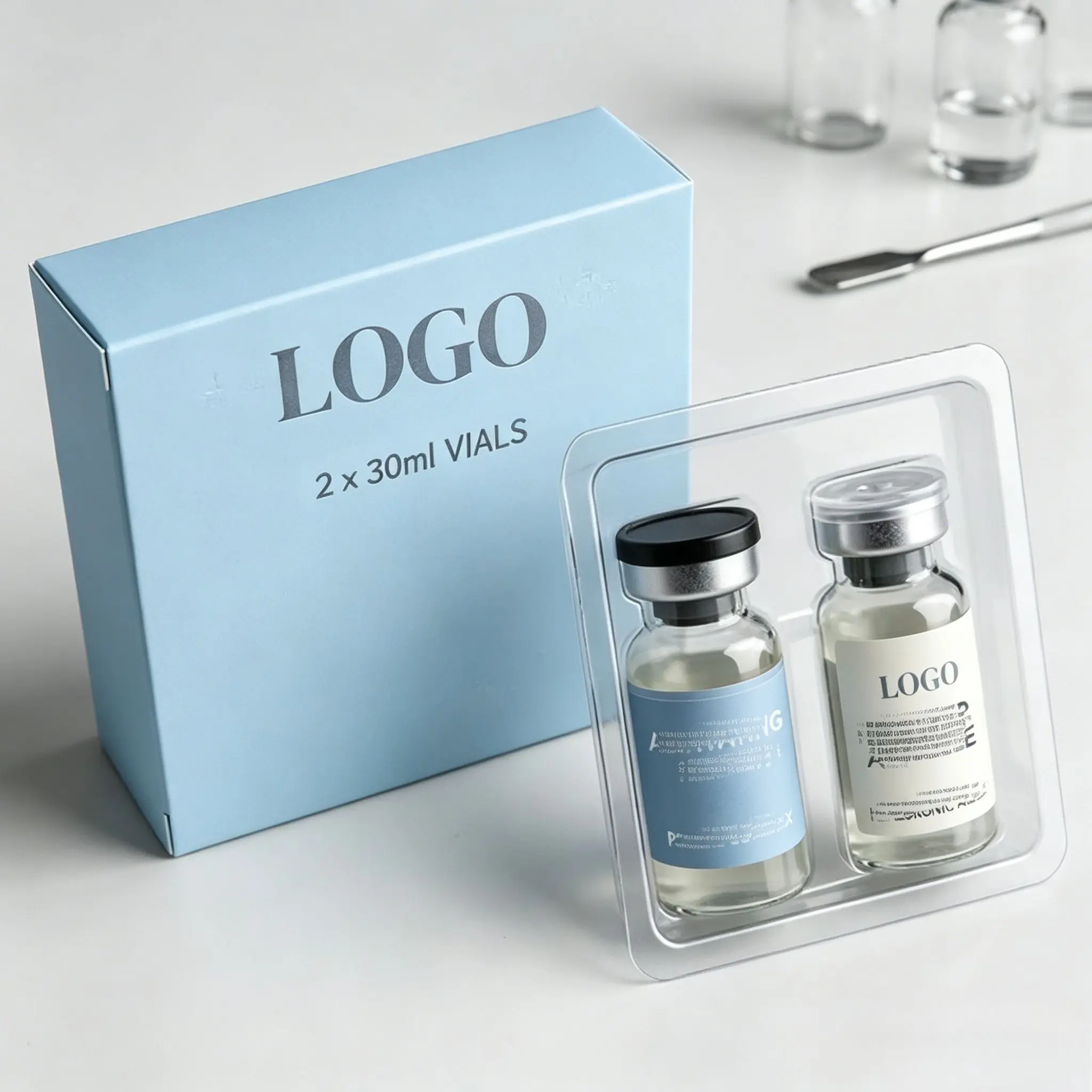 Custom Produced Peptide Powder Bottle Labels & Custom Packaging Boxes for 3ml-10ml Health Beauty Vials - Image 3