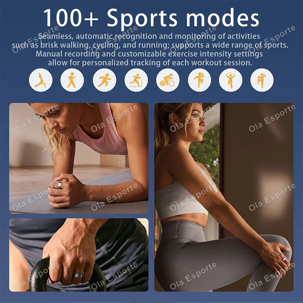 Health Monitoring Smart Ring Fitness Activity Tracker Sleep Tracking Heart Rate Wearable Wellness Ring for Men Women R12 - Image 3