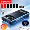 Lenovo 500000mAh Portable Battery Pack 140W High Speed Charging LED Digital Display Large Capacity Power Bank for Xiaomi iPhone