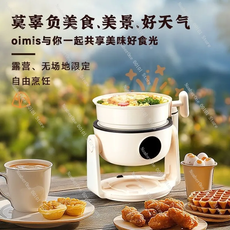 Compact Flip Top Air Fryer Dual Basket 2 In 1 Small Folding Oil Free Cooker Mini Countertop Oven for 1 Person Student Rental - Image 4