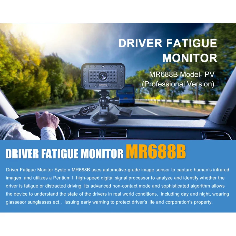 Caredrive DSM Driver Fatigue Alert Real-Time Bus Fleet Safety Monitoring System Electronics Gadget Sleep Alarm Artificial Sensor - Image 4