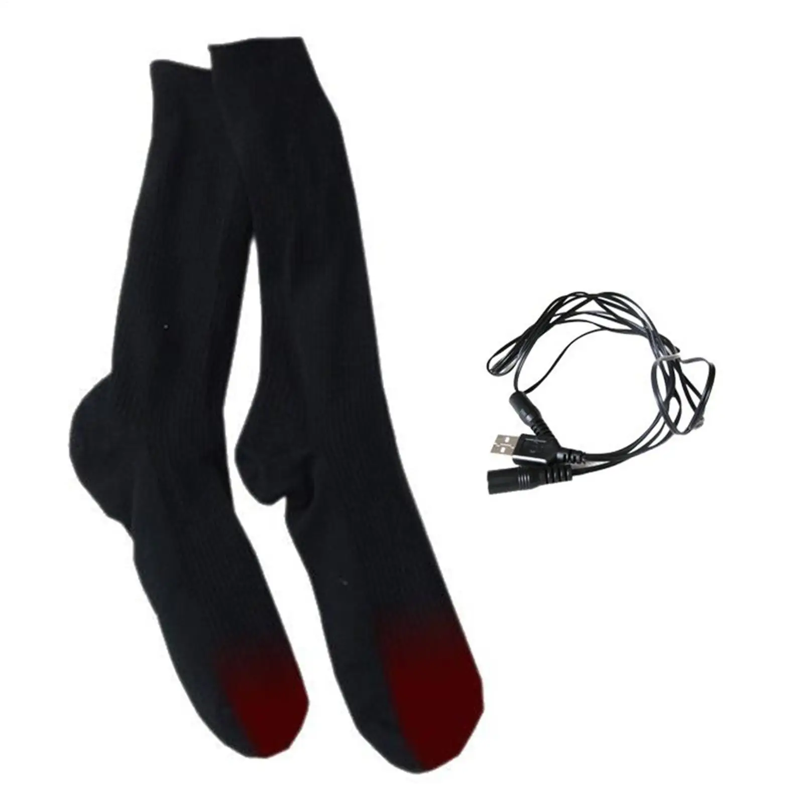 Heating socks winter USB warm socks double-layer cotton heated socks ski outdoor electric heating socks For Snowboarding Sports - Image 2