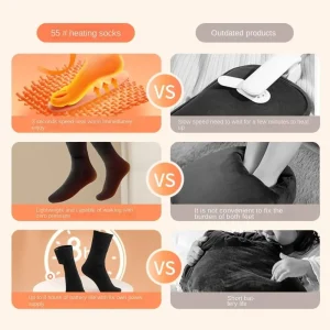 Winter Warm Cotton USB Heated Socks Fast Heating Thermal Feet Warmer Soft 5V Electric Heated Socks Outdoor Sports