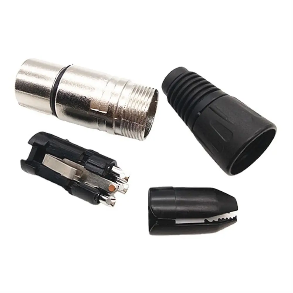 Male Female MIC Snake Plug Microphone Plug Microphone Connectors MIC Cable Connector XLR Wire Connector 3 Pin XLR Plug