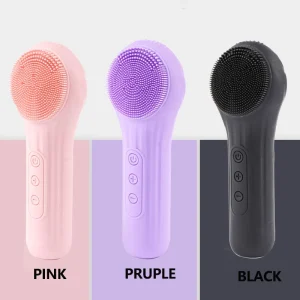 Waterproof Facial Cleansing Brush Device Silicone Face Scrubber Exfoliator Cleaner Vibration Massager Deep Cleansing Tool