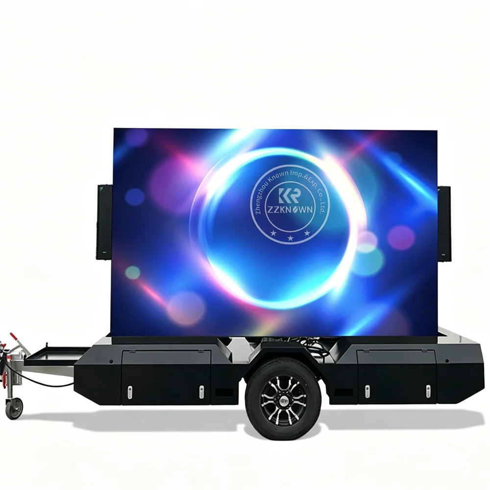 Mobile Solar LED Advertising Trailer Outdoor Billboard Screen Truck Digital Display Trailer For Marketing Events - Image 2