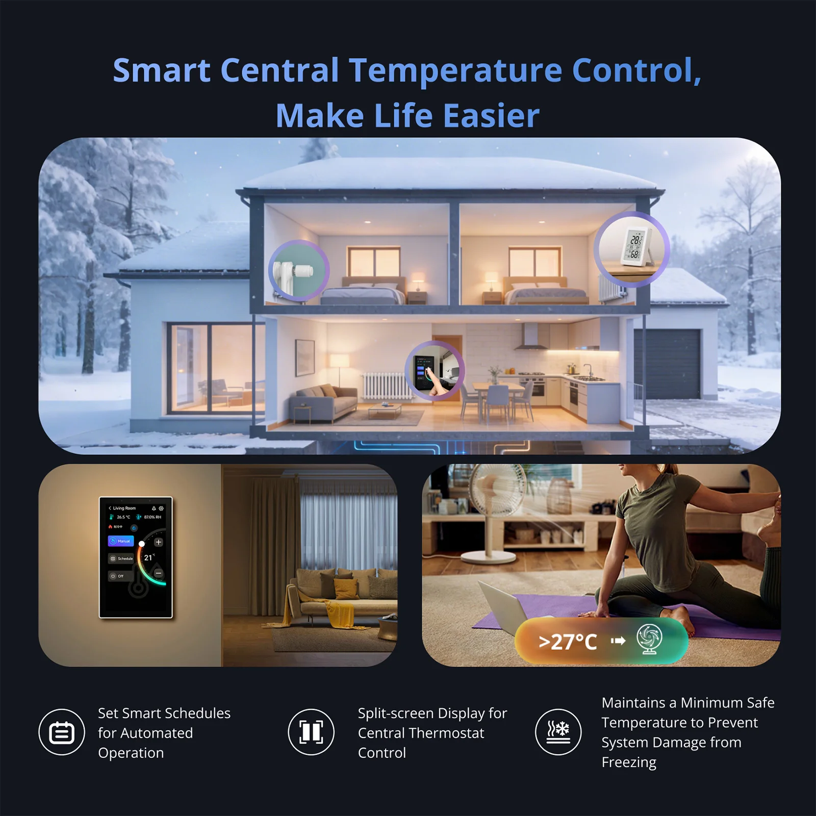 SONOFF NSPanel Pro US Smart Panel 4.7" Built-in Zigbee Matter Hub Home Security Camera Viewer via eWeLink All-in-one Control - Image 3