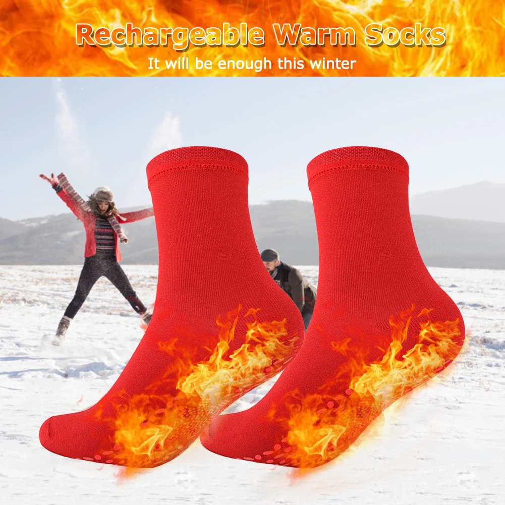 Warm Massage Socks Winter Comfortable Multifunctional Sports Warm Stockings Anti-Freezing Breathable for Outdoor Hiking Skiing