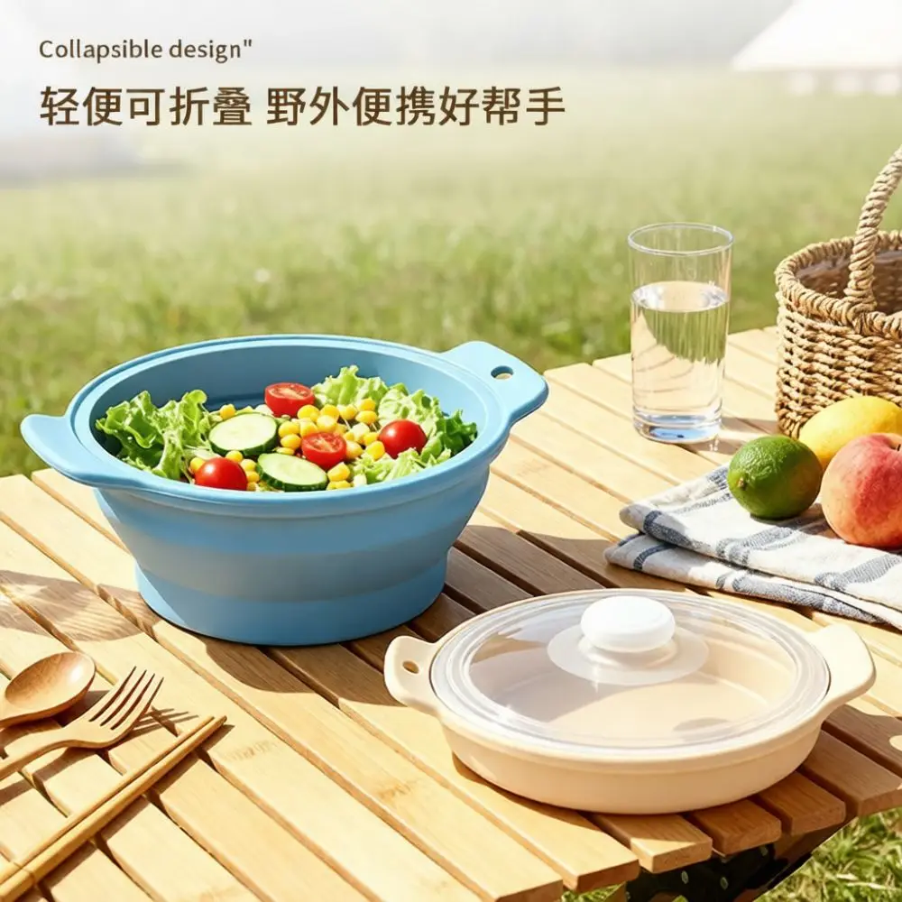 Collapsible Silicone Cooking Pot Food Grade Steamer Bowl Kitchen Boiler Microwave Oven Air Fryer Safe Outdoor Camping Gear - Image 3