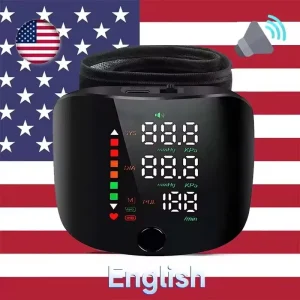Medical Wrist Blood Pressure Meter LCD Tensiometer Tonometer Automatic Digital BP Measuring Device Oximeter Heart Rate