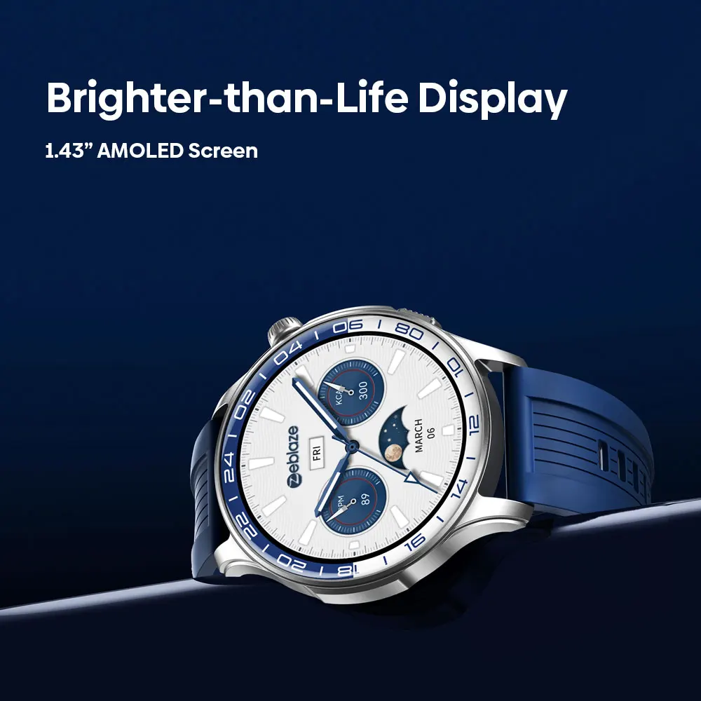New Zeblaze Btalk 4 Pro Voice Calling Smart Watch 1.43''AMOLED Display Screen Heart Rate Fitness & Wellness Smartwatch For Men - Image 3