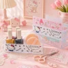 1pc Hello Kitty desktop Storage Box, Rectangular Transparent Uncovered Storage Box for Jewelry and Cosmetics
