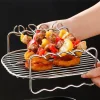 Durable Air Fryer Accessory Set Stainless Steel Baking Tray Steamer Rack Cake Mould Kitchen Utensils For Daily Cooking