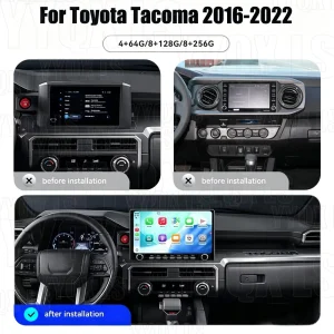 For Toyota Tacoma 2016-2022 Android Multimedia Car Radio Car GPS Navigation Audio Stereo Head Unit Smart Screen Carplay